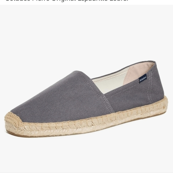 Soludos Men’s Espadrilles Sandal Gray Summer Platform Slip On Size 8 - Picture 1 of 12